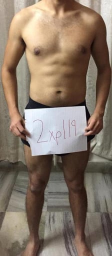 3 Photos of a 125 lbs 5 foot 7 Male Weight Snapshot