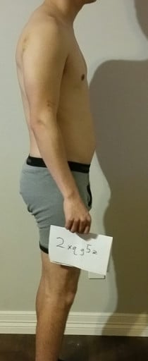 A picture of a 5'11" male showing a snapshot of 159 pounds at a height of 5'11