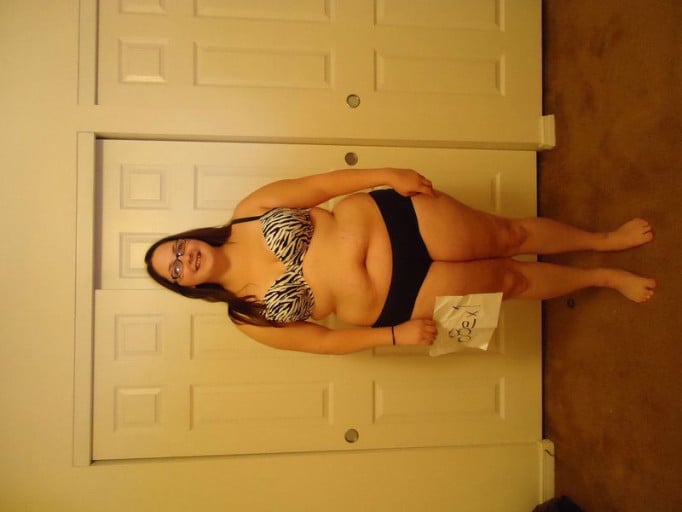 A picture of a 5'6" female showing a snapshot of 240 pounds at a height of 5'6