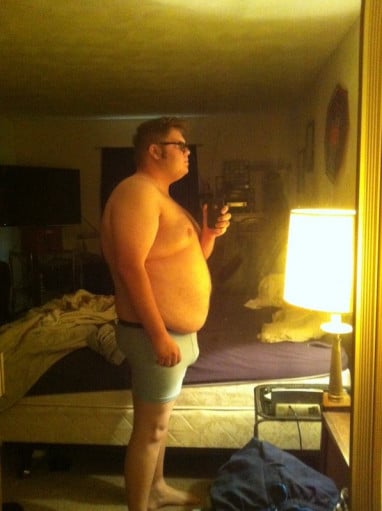 A progress pic of a 6'0" man showing a snapshot of 290 pounds at a height of 6'0
