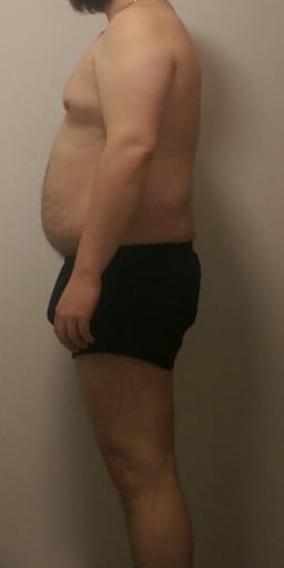 A progress pic of a 5'11" man showing a snapshot of 245 pounds at a height of 5'11