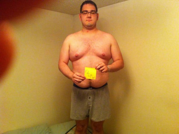 A photo of a 6'1" man showing a snapshot of 263 pounds at a height of 6'1