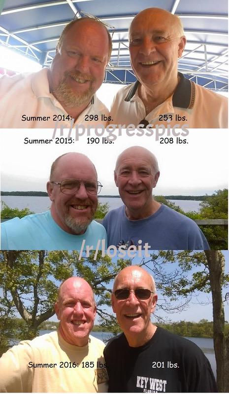 Before and After 113 lbs Weight Loss 5 foot 10 Male 298 lbs to 185 lbs
