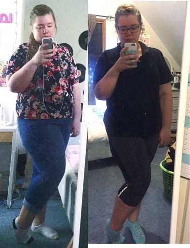 5 feet 9 Female Progress Pics of 61 lbs Weight Loss 303 lbs to 242 lbs