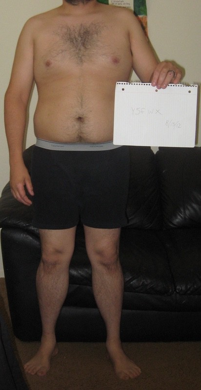 4 Pictures of a 5 feet 6 190 lbs Male Weight Snapshot