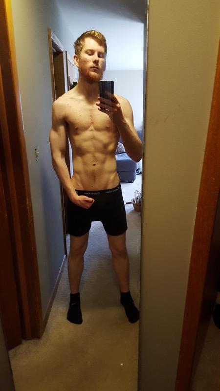 6'3 Male Progress Pics of 15 lbs Weight Gain 155 lbs to 170 lbs