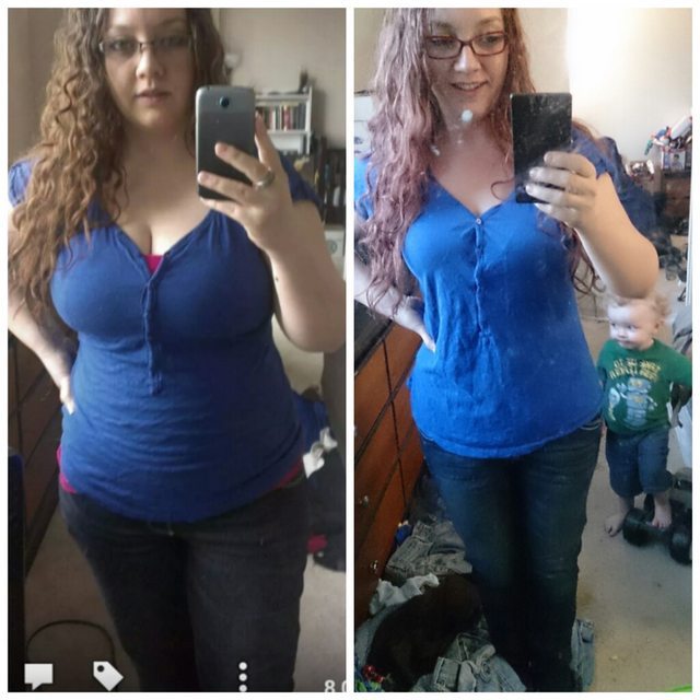 5 foot 2 Female Before and After 51 lbs Fat Loss 200 lbs to 149 lbs.