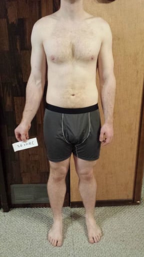 A picture of a 5'10" male showing a snapshot of 182 pounds at a height of 5'10