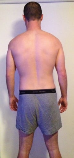 A picture of a 6'0" male showing a snapshot of 185 pounds at a height of 6'0