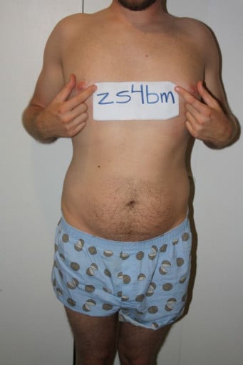 A photo of a 6'0" man showing a snapshot of 183 pounds at a height of 6'0