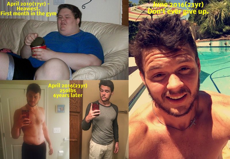 6 feet 6 Male 350 lbs Fat Loss Before and After 600 lbs to