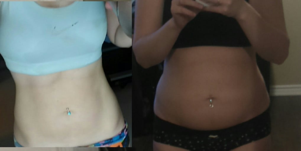 5'7 Female 14 lbs Fat Loss Before and After 170 lbs to 156 lbs