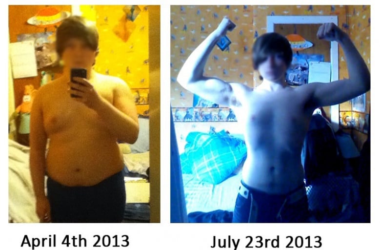 A picture of a 5'4" male showing a weight reduction from 200 pounds to 126 pounds. A respectable loss of 74 pounds.