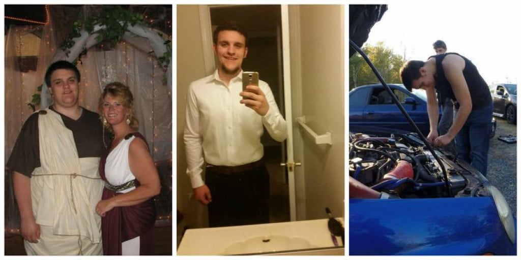 Before and After 166 lbs Fat Loss 6 foot Male 350 lbs to 184 lbs
