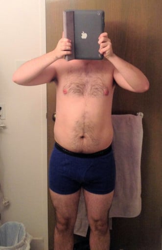 A picture of a 5'10" male showing a fat loss from 180 pounds to 165 pounds. A total loss of 15 pounds.