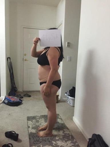 A picture of a 5'2" female showing a snapshot of 178 pounds at a height of 5'2