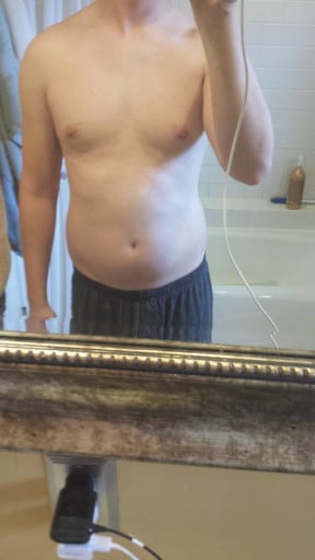 A progress pic of a 5'11" man showing a snapshot of 173 pounds at a height of 5'11