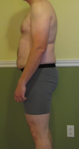 A progress pic of a 5'10" man showing a snapshot of 215 pounds at a height of 5'10