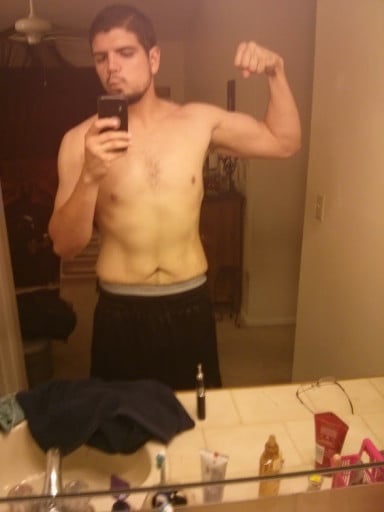 A picture of a 6'2" male showing a weight reduction from 309 pounds to 180 pounds. A total loss of 129 pounds.