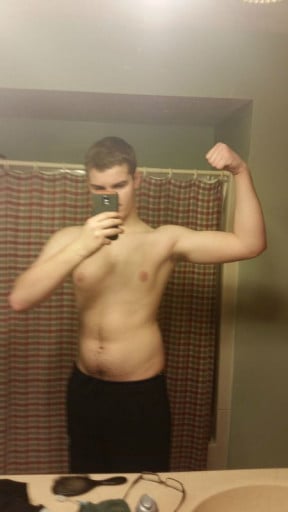 A picture of a 6'2" male showing a weight loss from 214 pounds to 200 pounds. A net loss of 14 pounds.
