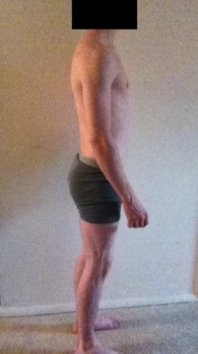 A photo of a 5'8" man showing a snapshot of 140 pounds at a height of 5'8