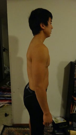 A picture of a 5'7" male showing a snapshot of 144 pounds at a height of 5'7