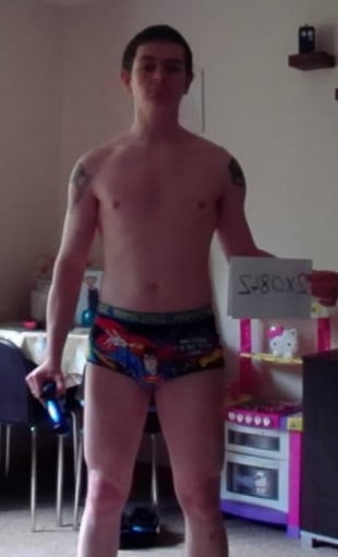 A picture of a 5'8" male showing a snapshot of 147 pounds at a height of 5'8