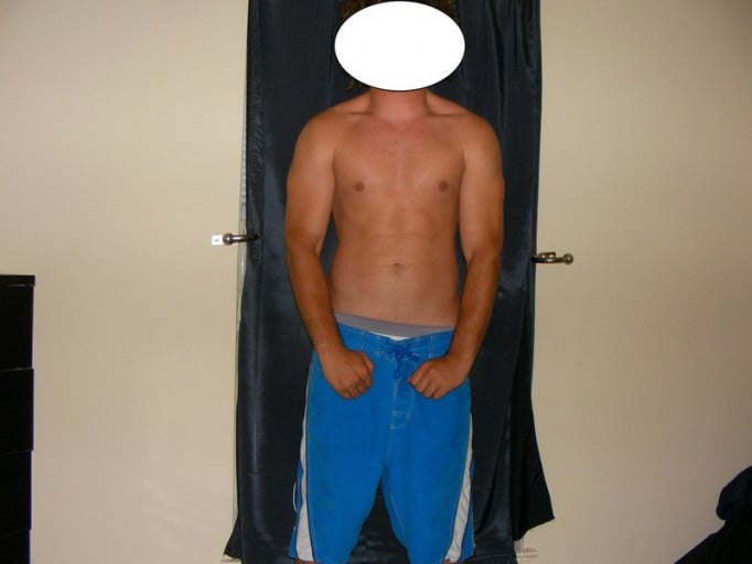 A photo of a 6'4" man showing a weight reduction from 240 pounds to 204 pounds. A total loss of 36 pounds.