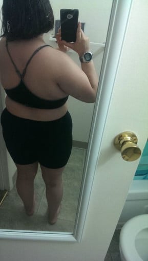 A progress pic of a 4'11" woman showing a snapshot of 153 pounds at a height of 4'11
