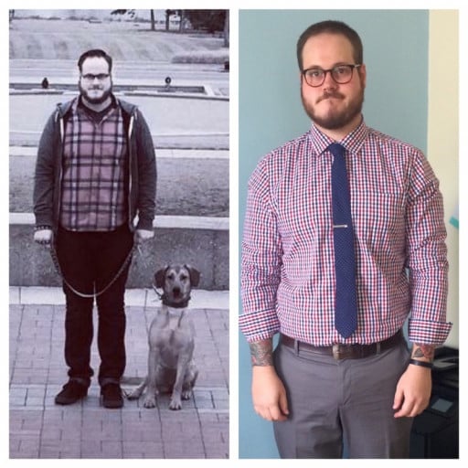 29 lbs Weight Loss Before and After 6'4 Male 273 lbs to 244 lbs