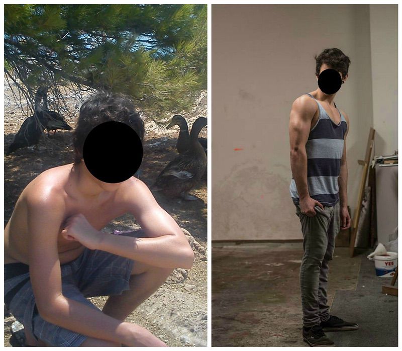 Progress Pics of 40 lbs Muscle Gain 6 foot Male 130 lbs to 170 lbs