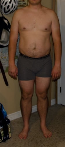 A picture of a 6'0" male showing a snapshot of 235 pounds at a height of 6'0