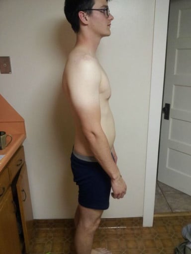 A progress pic of a 5'11" man showing a snapshot of 176 pounds at a height of 5'11