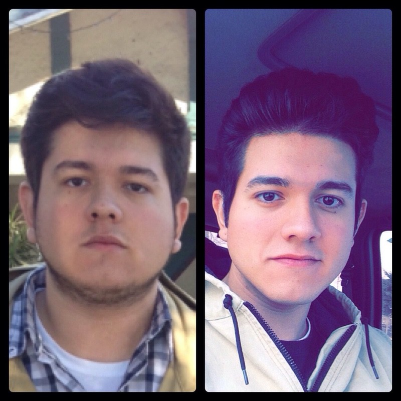 Before and After 85 lbs Fat Loss 6 foot 3 Male 305 lbs to 220 lbs