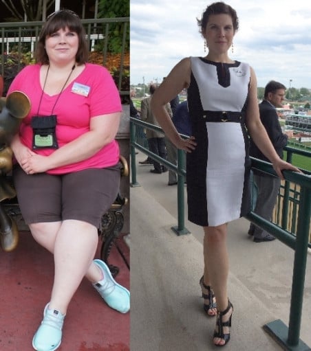 141 lbs Weight Loss Before and After 5'9 Female 317 lbs to 176 lbs