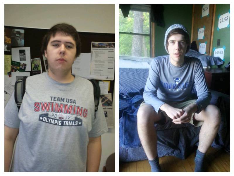 6 feet 2 Male Before and After 100 lbs Weight Loss 270 lbs to 170 lbs