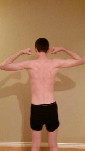 5'9 Male 15 lbs Weight Gain Before and After 115 lbs to 130 lbs