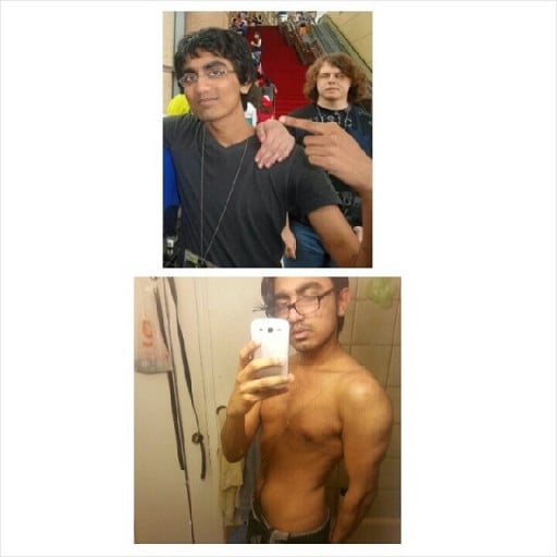 Male College Student's Amazing Transformation After Gaining Weight and Muscles