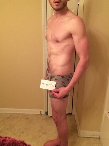 A picture of a 5'11" male showing a snapshot of 161 pounds at a height of 5'11