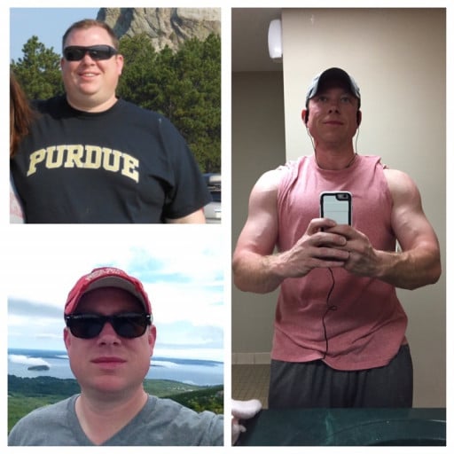 6'2 Male Before and After 150 lbs Weight Loss 375 lbs to 225 lbs