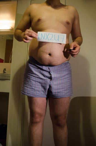 A picture of a 5'8" male showing a snapshot of 192 pounds at a height of 5'8