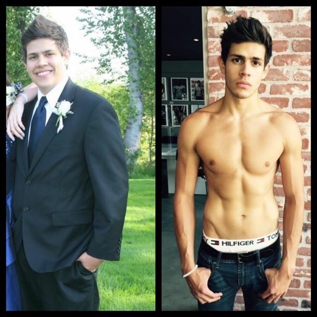 55 lbs Fat Loss Before and After 6 foot Male 212 lbs to 157 lbs