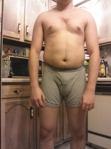 A photo of a 5'10" man showing a snapshot of 175 pounds at a height of 5'10