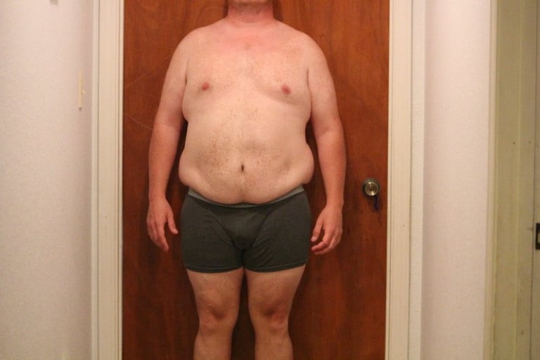 A picture of a 5'9" male showing a snapshot of 250 pounds at a height of 5'9