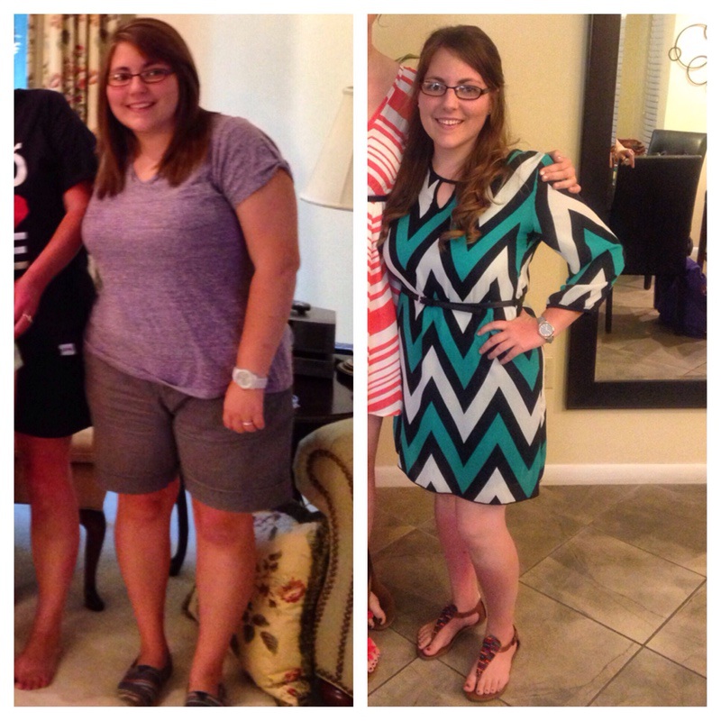 45 lbs Fat Loss Before and After 5 foot Female 190 lbs to 145 lbs