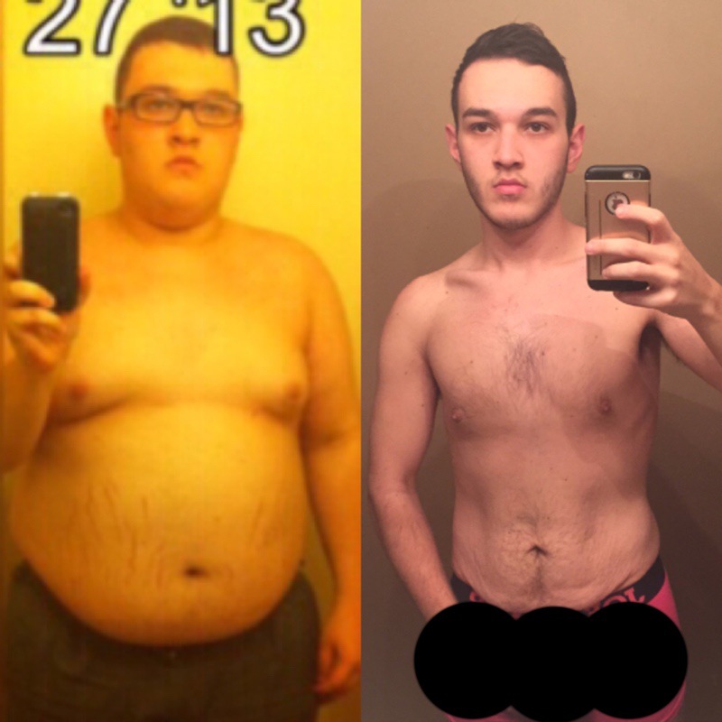 Before and After 140 lbs Weight Loss 5'11 Male 308 lbs to 168 lbs.