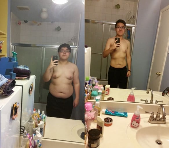 Progress Pics of 83 lbs Weight Loss 5 feet 10 Male 243 lbs to 160 lbs