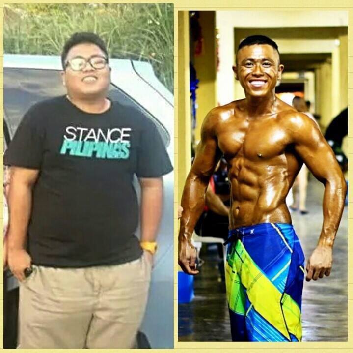 Before and After 106 lbs Weight Loss 5 foot 6 Male 256 lbs to 150 lbs