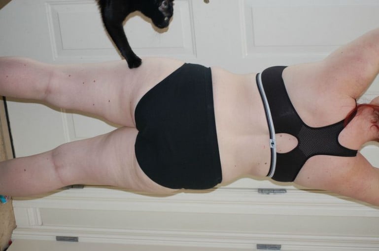 A progress pic of a 5'4" woman showing a snapshot of 190 pounds at a height of 5'4