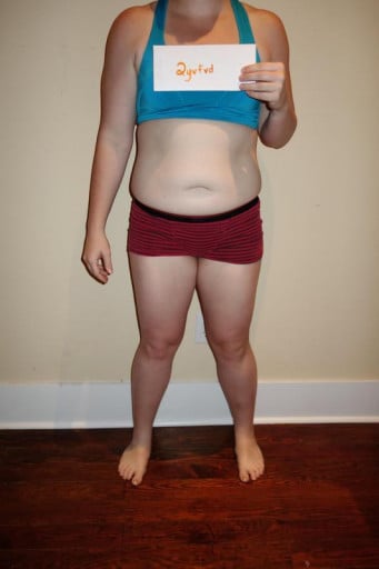 A picture of a 5'7" female showing a snapshot of 200 pounds at a height of 5'7